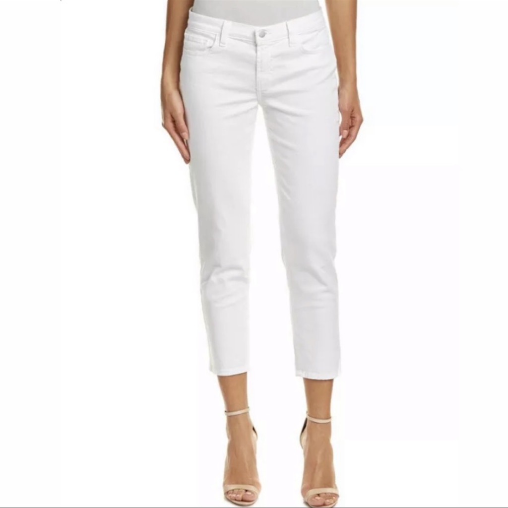 J Brand Cropped Ellis Awaken White Jeans J Brand Cropped Ellis Awaken White Jeans